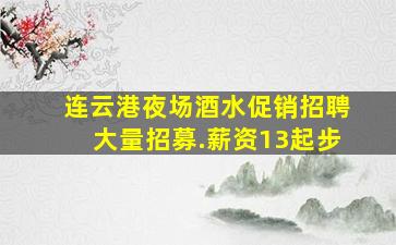 连云港夜场酒水促销招聘大量招募.薪资13起步